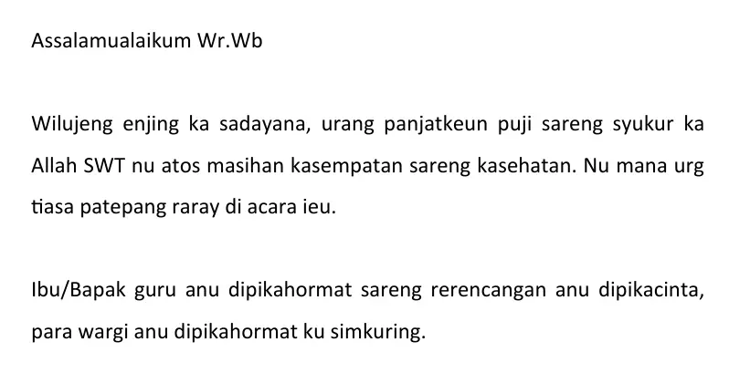 Kumpulan Contoh Contoh Sambutan Singkat Bahasa Sunda Tukaffe Com