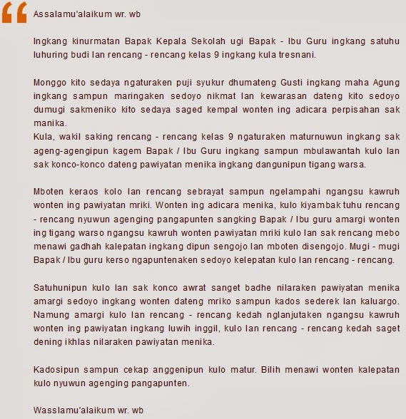 Contoh Teks Pidato Sambutan Kelas 7 Dan 8