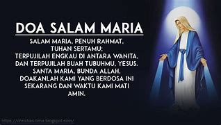 Doa Salam Maria Dalam Bahasa Inggris Arab Latin Dan Artinya