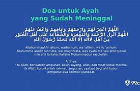 Doa Untuk Ayah Yang Sudah Meninggal Arab Latin Dan Artinya